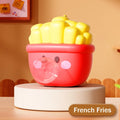 Silicone Pop Bubble Squeeze Toys Quick Rebound French Fries Hamburger Stress-relieving Toys Relieve Anxiety Relaxation