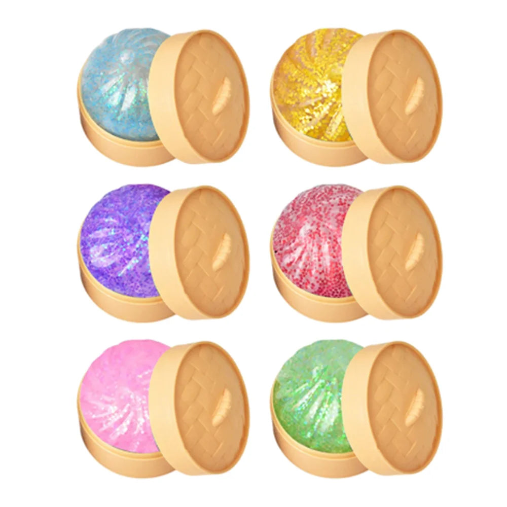 New Colorful Dumpling Squishes Stress Balls Reusable Low Rebound Decompression Toys Dough Ball