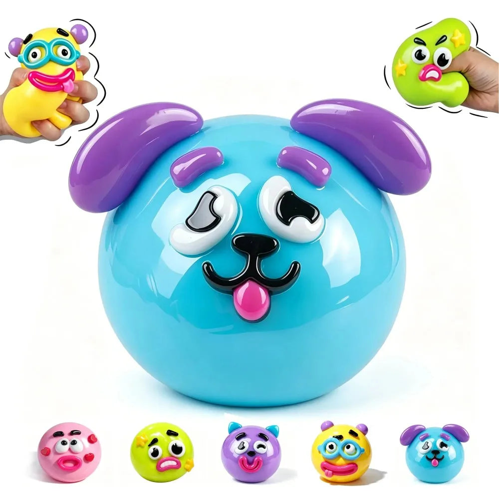 NEW Smushers Squishy Curiosities Dog Face Swap Squishy Toy Soft Moldable Cute Slow Rise Squeeze Toy Relaxing Sensory fun toys