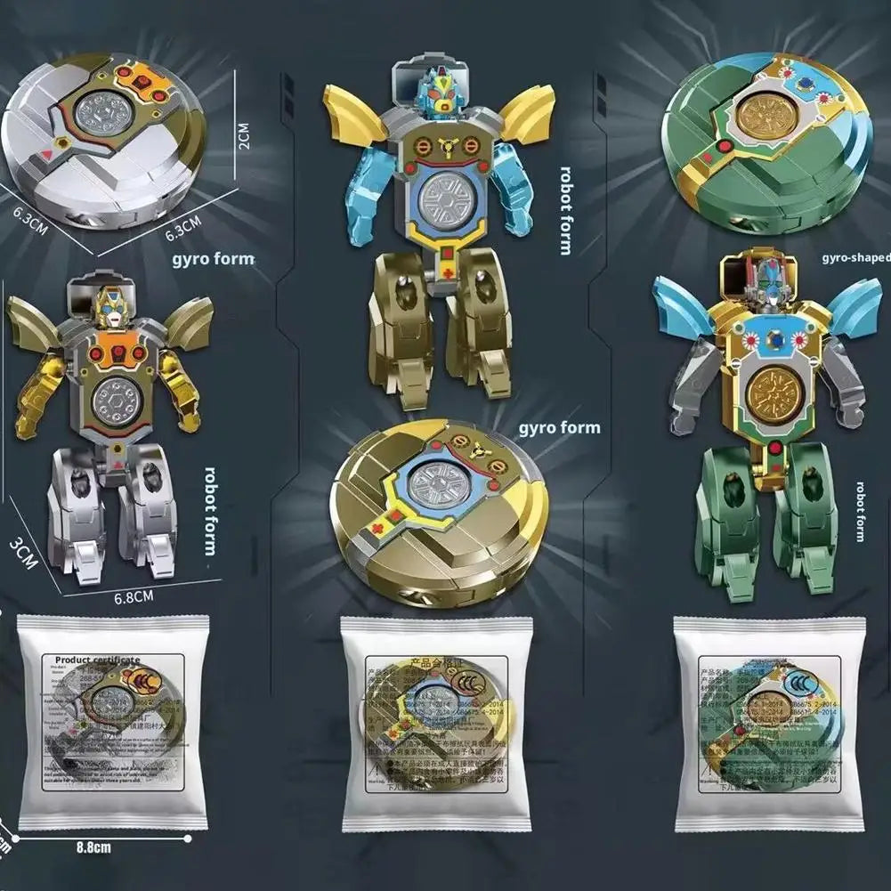 Transforming Dinosaur Robot Tank Fidget Spinner, Creative Cool Change Finger Toy for Kids Adults, Stress Relief Anti-Anxiety
