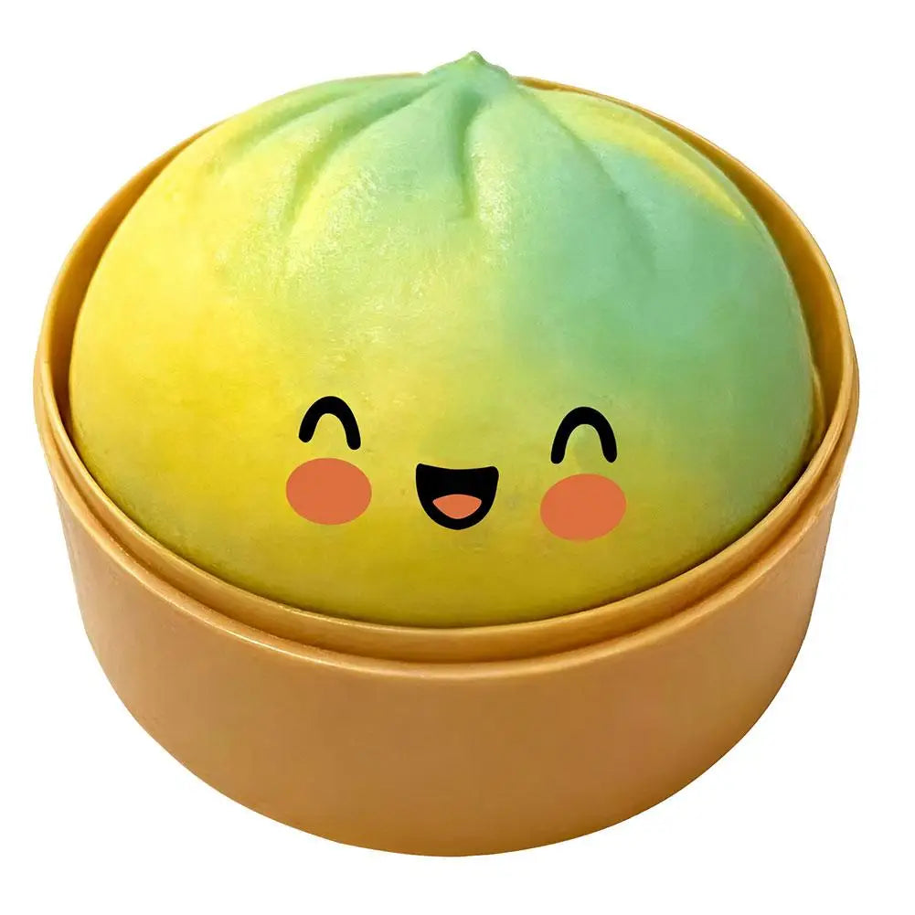 Fun Mini Bao Bun Glitter Dumpling Squishy Toy Mystery Box Free Wrappers with Steamer Stress Relief Toy Crazy Surprise Balls