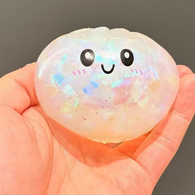 Colorful Simulated Dumpling Squishy Relaxing Relieve Anxiety Antistress Enhance Happiness Rebound Squeeze Reliever Toy
