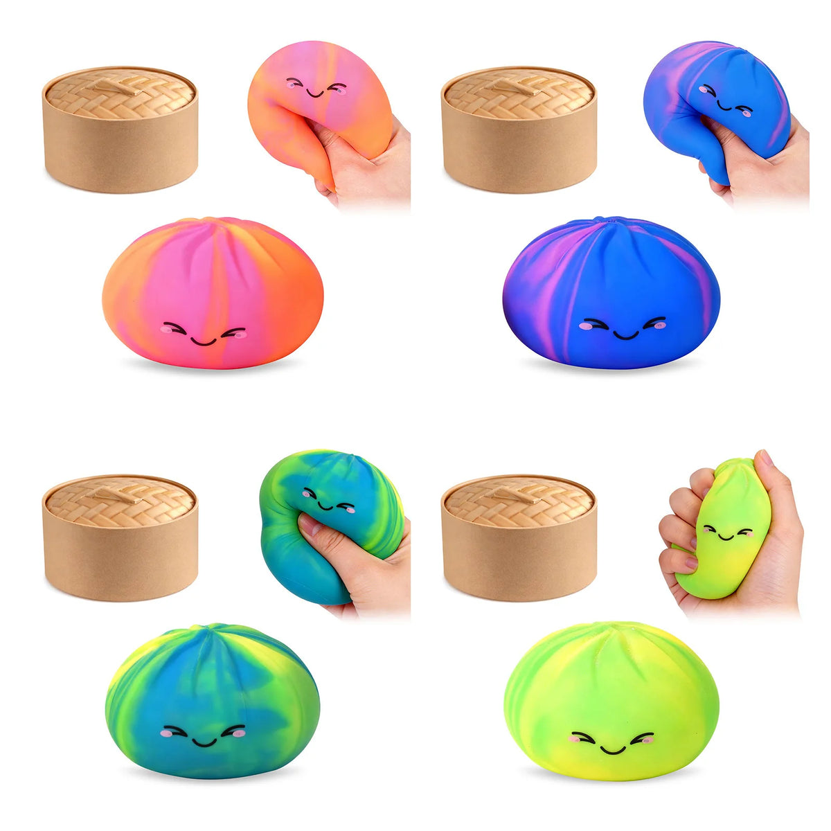 Bun-Shaped Squishy Toy, Cute and Compact, Realistic Bun Shape, Slow Rebound Stress-Relief Healing Toy, Squishy Toy, Surprise Hidden Edition Blind Box Gift