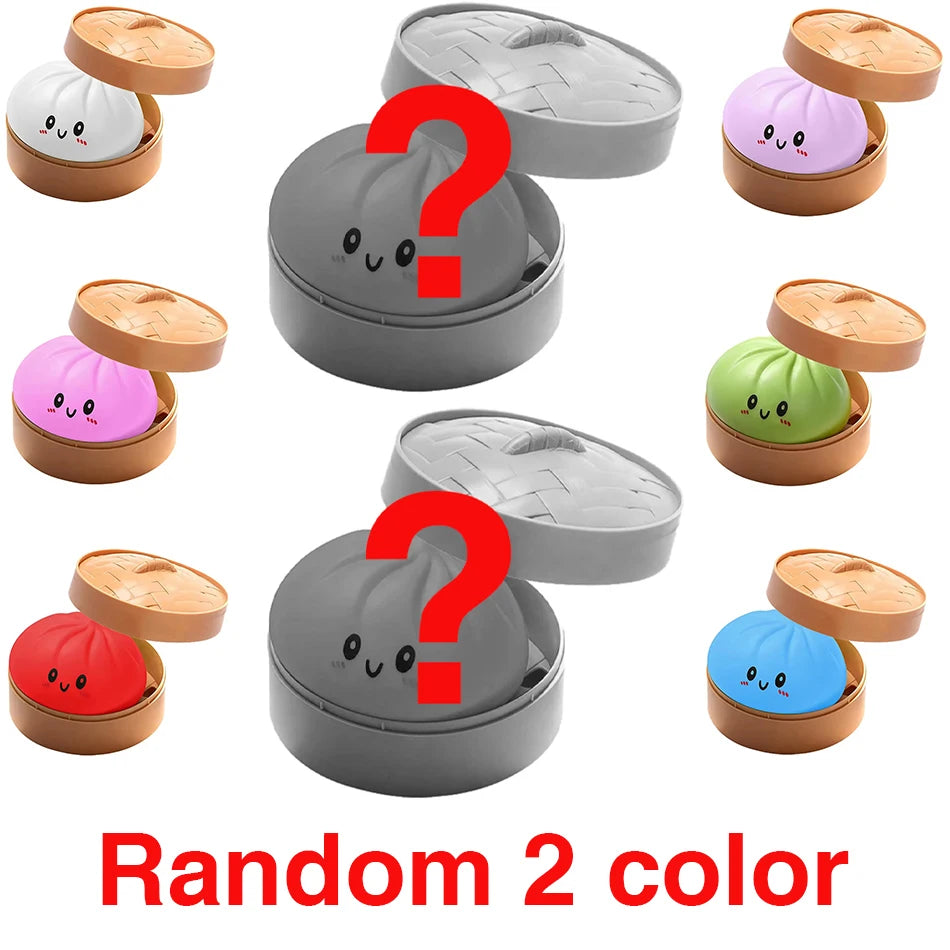 Blind box Colorful Simulated Dumpling Squishy Relaxing Relieve Anxiety Antistress Enhance Happiness Rebound Squeeze Reliever Toy