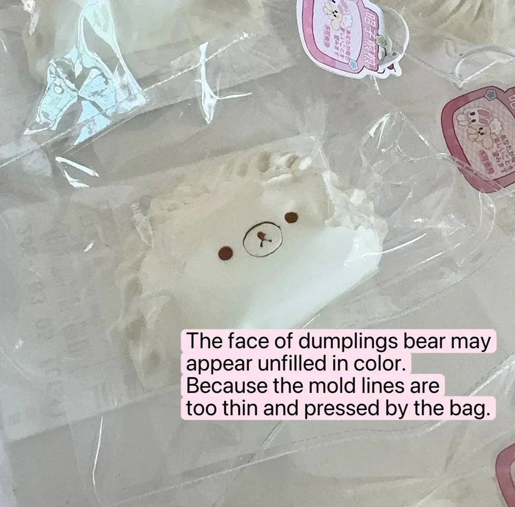 Hot Handcrafted Taba dumpling Squishy: Sesame Paste / Beetroot / Egg / Jelly Dumpling Bear - Food Grade Silicone Stress Reliever