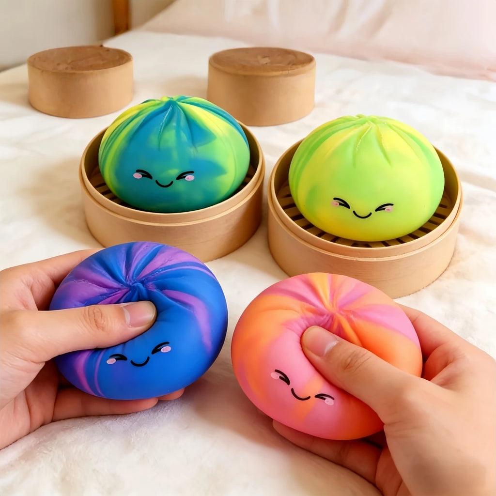 Bun-Shaped Squishy Toy, Cute and Compact, Realistic Bun Shape, Slow Rebound Stress-Relief Healing Toy, Squishy Toy, Surprise Hidden Edition Blind Box Gift