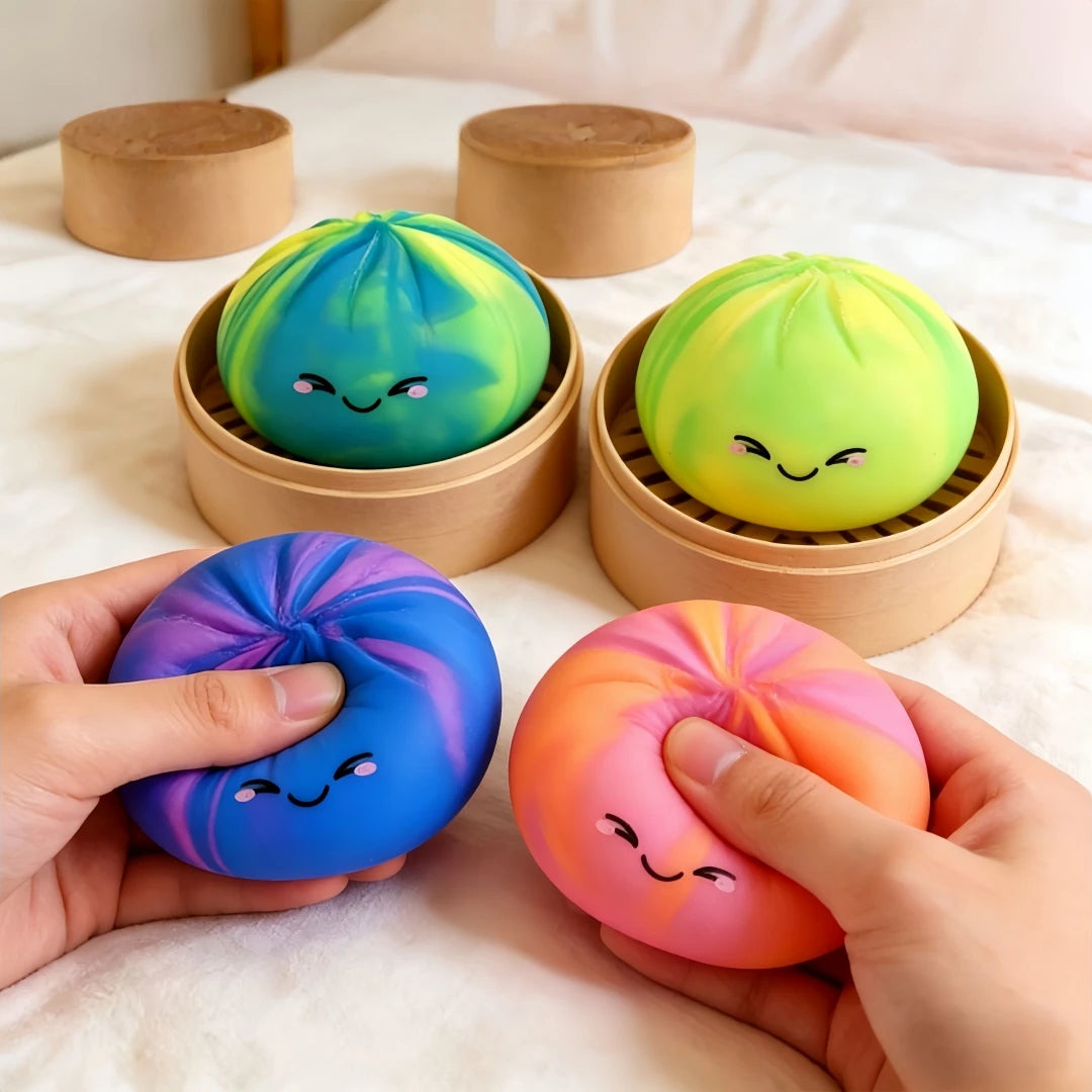 Bun-Shaped Squishy Toy, Cute and Compact, Realistic Bun Shape, Slow Rebound Stress-Relief Healing Toy, Squishy Toy, Surprise Hidden Edition Blind Box Gift