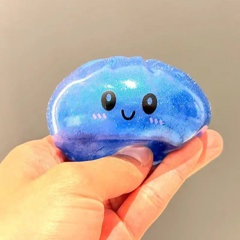 Colorful Simulated Dumpling Squishy Relaxing Relieve Anxiety Antistress Enhance Happiness Rebound Squeeze Reliever Toy