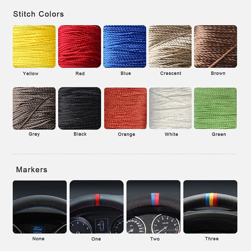Custom Hand Stitching Steering Wheel Cover for Mazda MX-5 2009-2013 RX-8 2009-2013 CX-7 CX7 2007-2009 Car Steering Wheel Covers