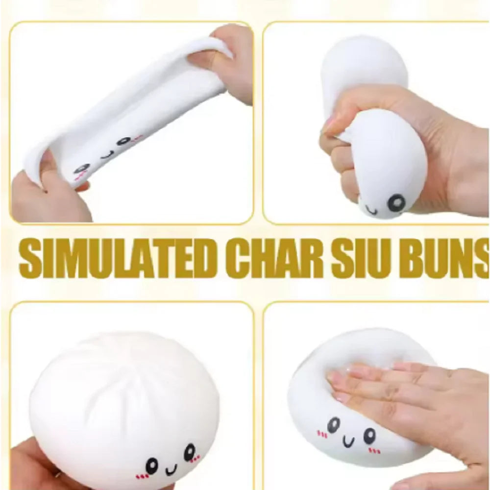 New Colorful Dumpling Squishes Stress Balls Reusable Low Rebound Decompression Toys Dough Ball
