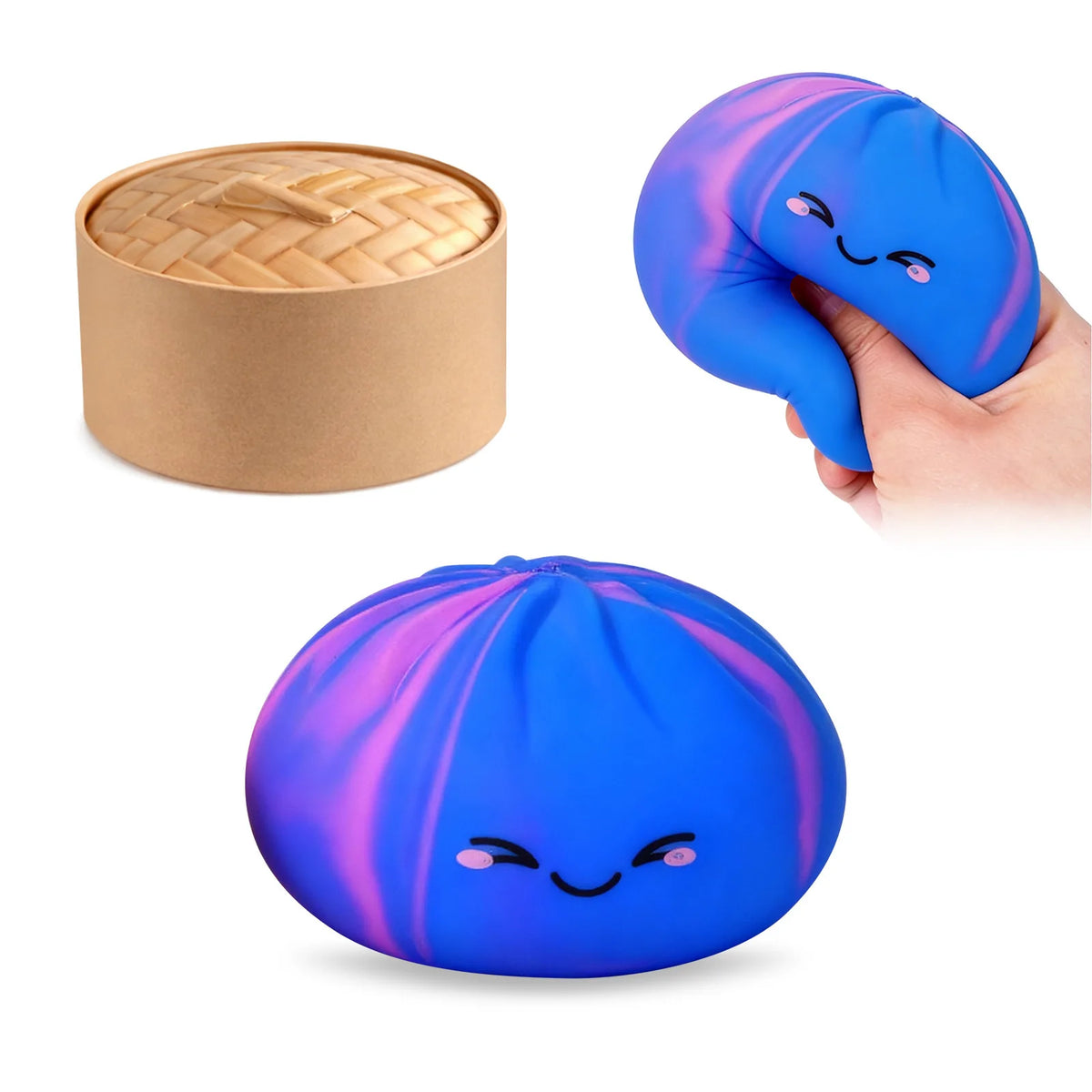 Bun-Shaped Squishy Toy, Cute and Compact, Realistic Bun Shape, Slow Rebound Stress-Relief Healing Toy, Squishy Toy, Surprise Hidden Edition Blind Box Gift