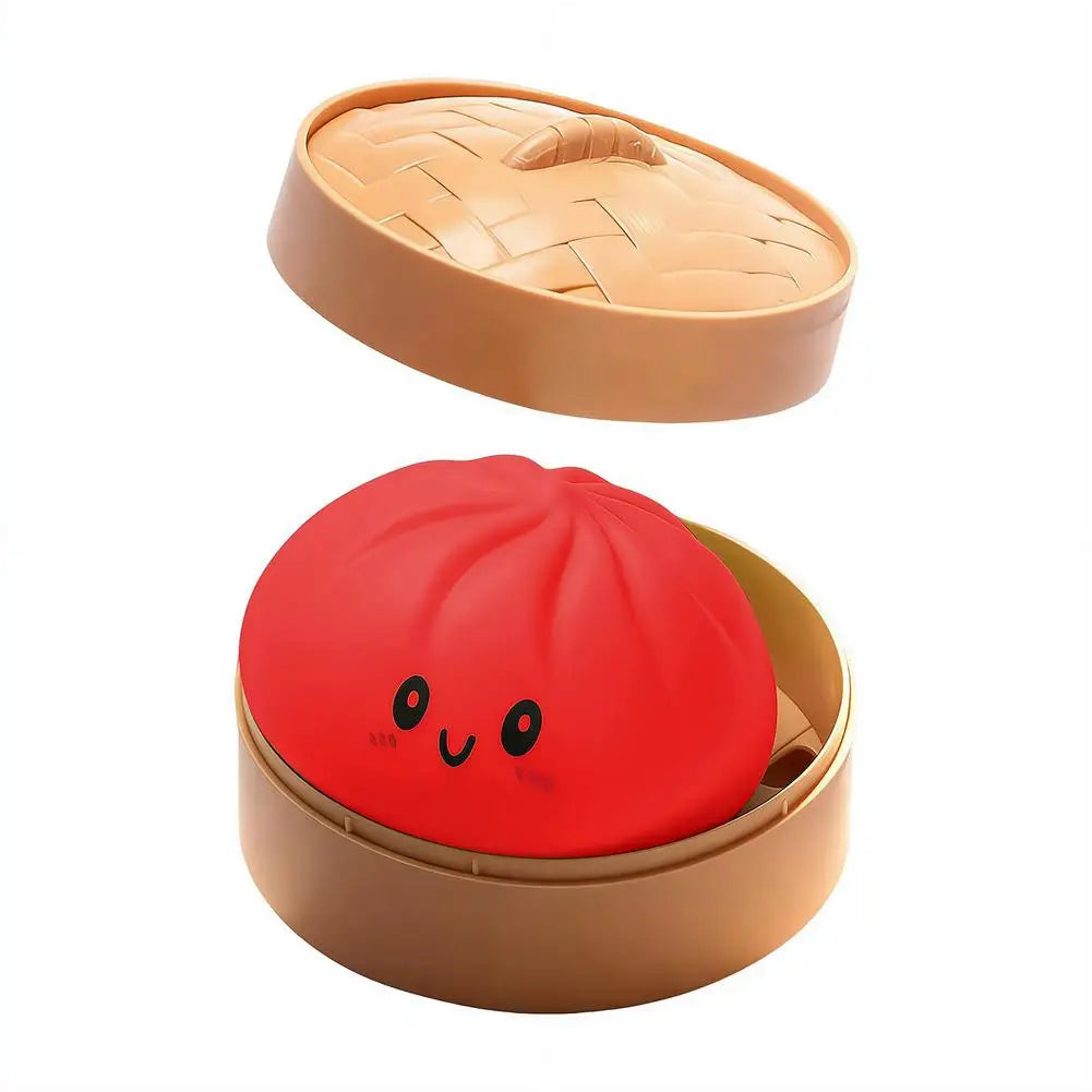 10cm Simulation Flash Dumpling Squishy Toy, Slow Rebound Soft Squeeze Stress Ball, Decompression Fidget Toy for Kids & Adults