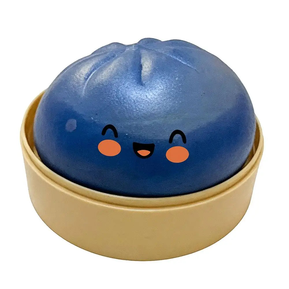 Fun Mini Bao Bun Glitter Dumpling Squishy Toy Mystery Box Free Wrappers with Steamer Stress Relief Toy Crazy Surprise Balls