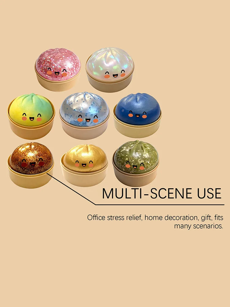 Balle Anti-Stress Flash Dumpling – Jouet Sensoriel Slow Rebound Enfant & Adulte | Flash Dumpling Stress Ball Slow Rebound Toy
