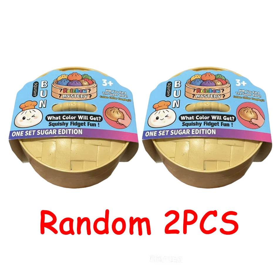 Premium Simulation Dumpling Soft Colorful Stress Relief Toy, Anti-Anxiety Fidget Gift for Adults to Relieve ADHD & Pressure
