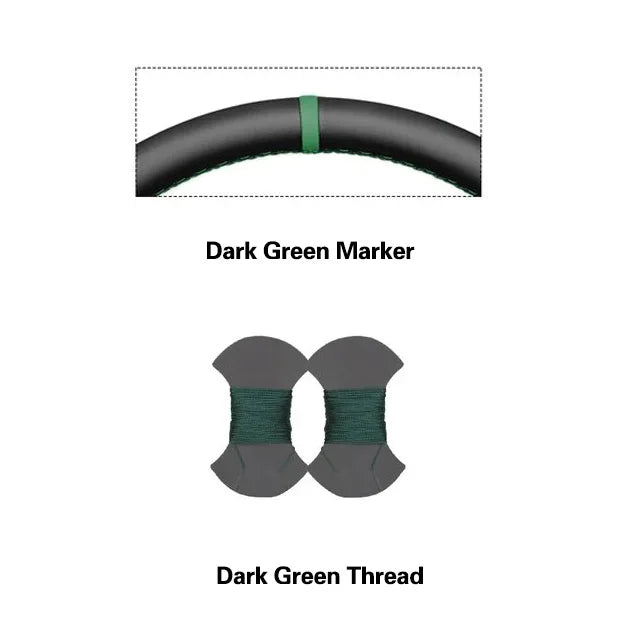 Black Faux Leather Car Steering Wheel Cover for Hyundai Sonata Kona Tucson 2023 2024 2025