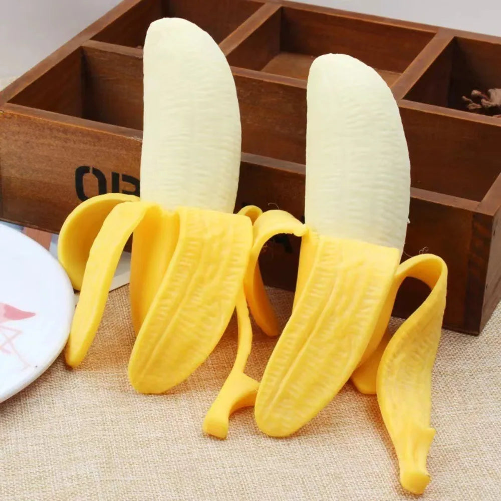 Anxiety Relief Banana Squeeze Toy Simulated Banana Sensory Toys Stretchy Banana Toy Slow Rebound Stress Relief Squeeze Ball