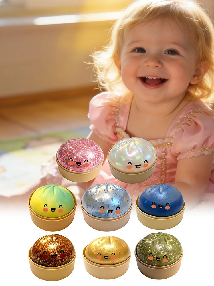Balle Anti-Stress Flash Dumpling – Jouet Sensoriel Slow Rebound Enfant & Adulte | Flash Dumpling Stress Ball Slow Rebound Toy