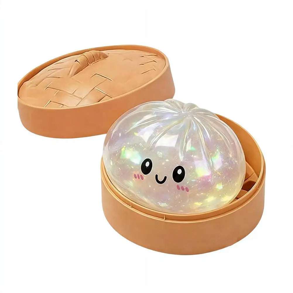 10cm Simulation Flash Dumpling Squishy Toy, Slow Rebound Soft Squeeze Stress Ball, Decompression Fidget Toy for Kids & Adults