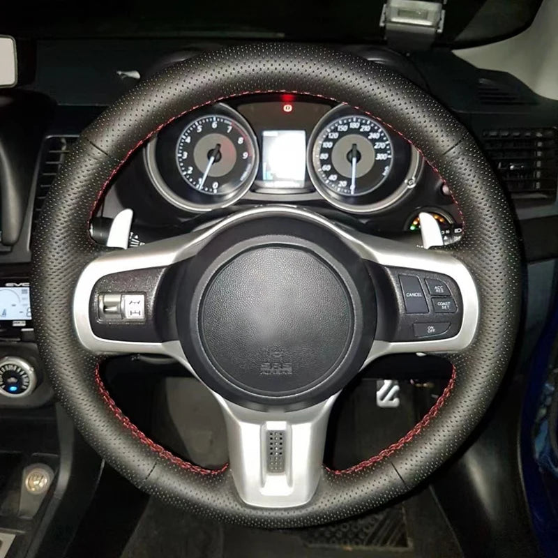 Braiding on The Steering Wheel for Mitsubishi Lancer Evolution EVO X 10 2008 2009-2012 2013 2014 Tuning Car Hand-sewing Cover