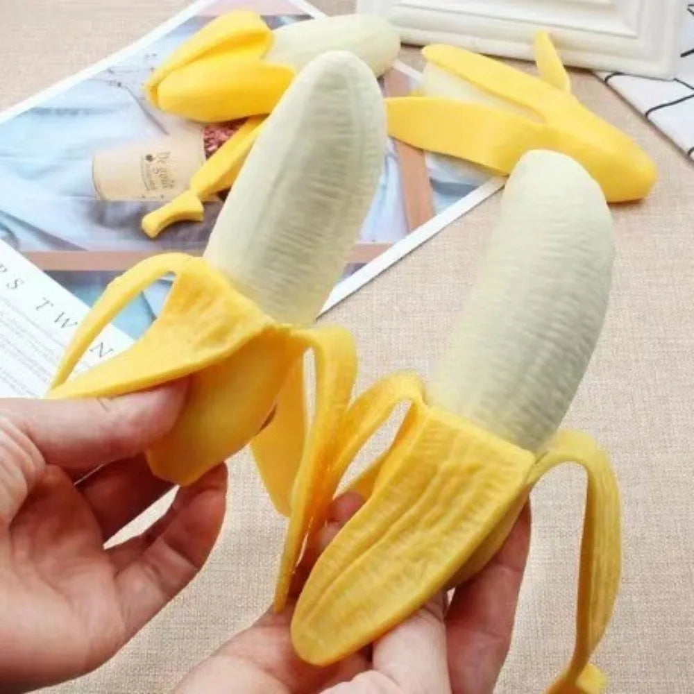Anxiety Relief Banana Squeeze Toy Simulated Banana Sensory Toys Stretchy Banana Toy Slow Rebound Stress Relief Squeeze Ball