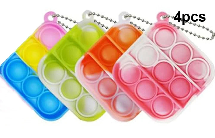 Lot 30 Mini Porte-Clés Pop Fidget Toy Enfant – Cadeau Fête & Classe | 30pcs Mini Pop Keychain Fidget Toys for Kids