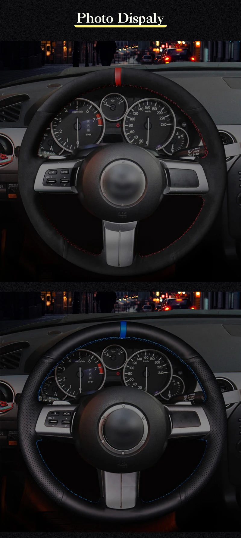Custom Car Steering Wheel Cover for Mazda MX-5 2009-2013 RX-8 2009-2013 CX-7 CX7 2007-2009 Auto Interior Accessories Car-styling