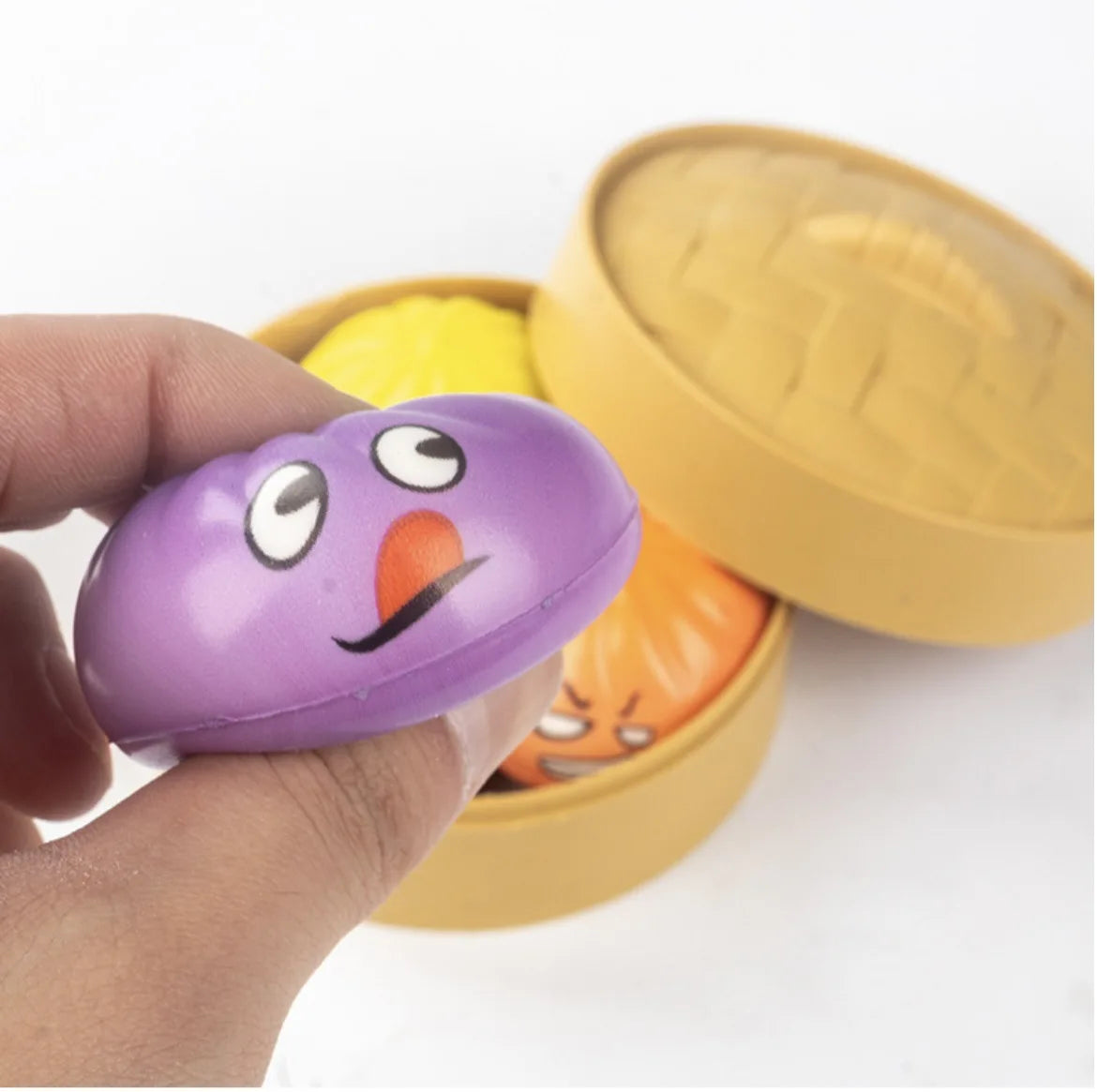 2026 popular baozi decompression and kneading music cartoon cute design venting simulation food play stress relief toy slow rebo