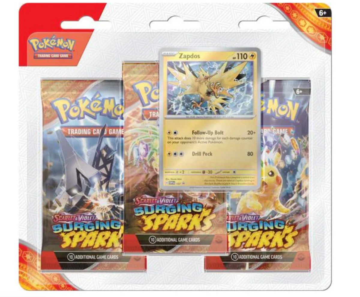 Pokémon TCG - Scarlet & Violet - Surging Sparks - 3 Packs Blister (Zapdos)
