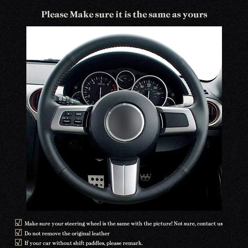 Custom Car Steering Wheel Cover for Mazda MX-5 2009-2013 RX-8 2009-2013 CX-7 CX7 2007-2009 Auto Interior Accessories Car-styling