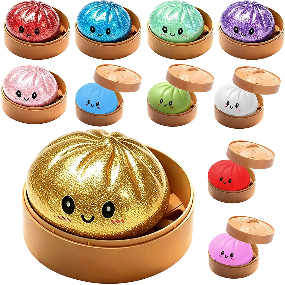 Blind box Colorful Simulated Dumpling Squishy Relaxing Relieve Anxiety Antistress Enhance Happiness Rebound Squeeze Reliever Toy