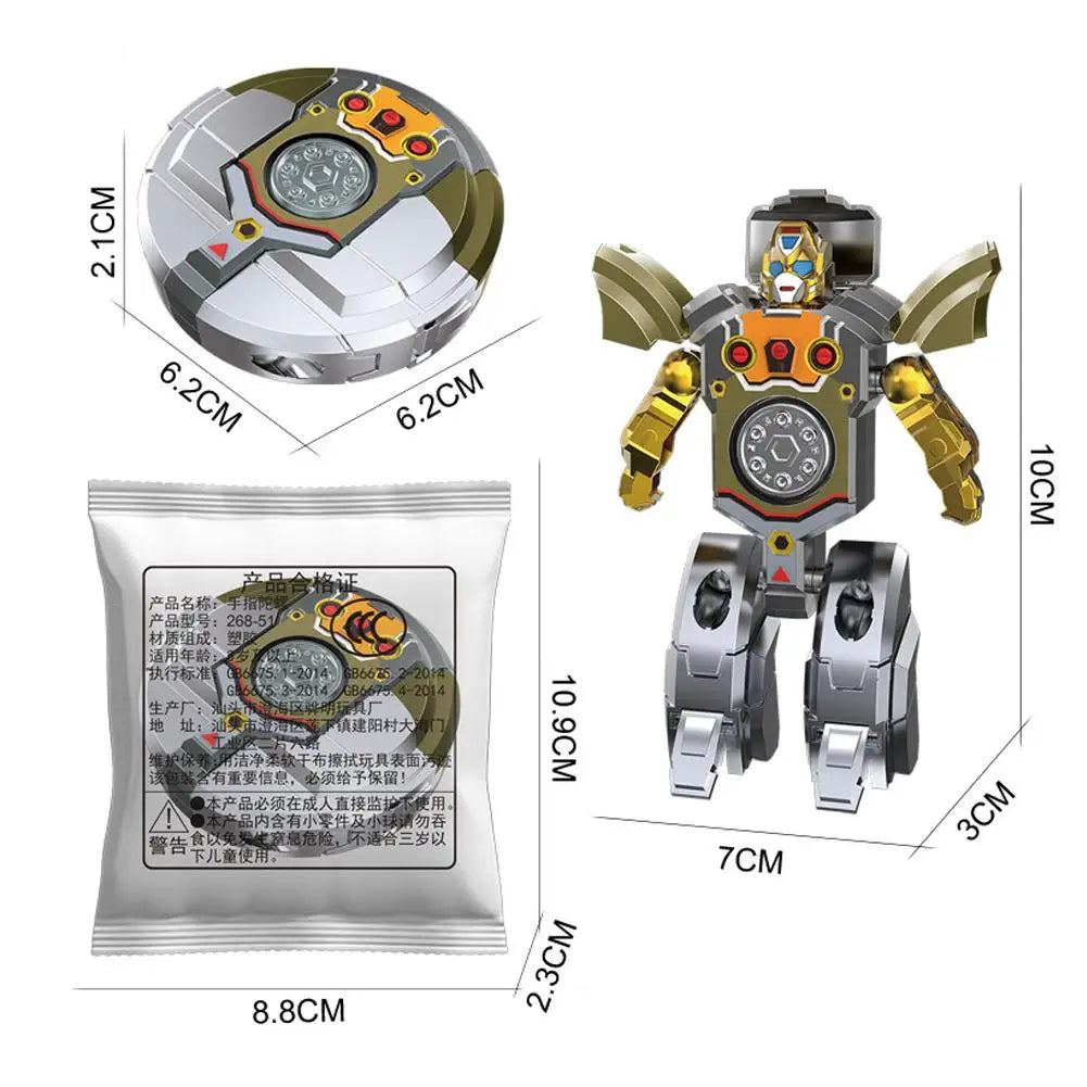Transforming Dinosaur Robot Tank Fidget Spinner, Creative Cool Change Finger Toy for Kids Adults, Stress Relief Anti-Anxiety