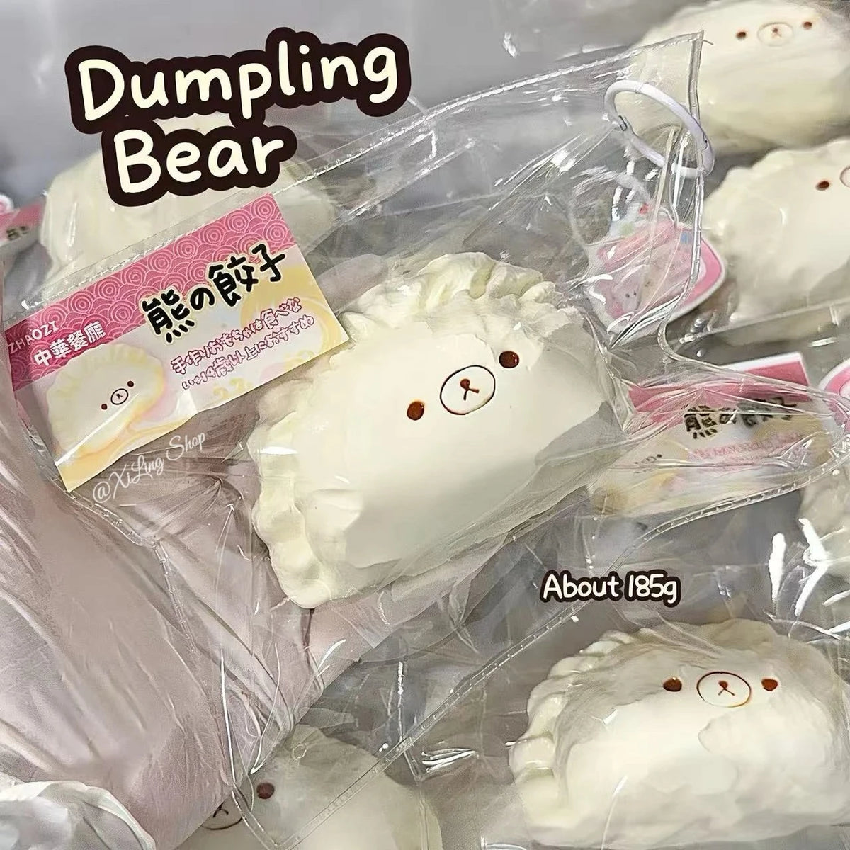 Hot Handcrafted Taba dumpling Squishy: Sesame Paste / Beetroot / Egg / Jelly Dumpling Bear - Food Grade Silicone Stress Reliever