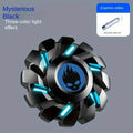 YIJOO Luminous Fingertip Spinning Top EDC Sensory Toys Metal Mute Fidget Spinner Rainbow Light Fidget Toys