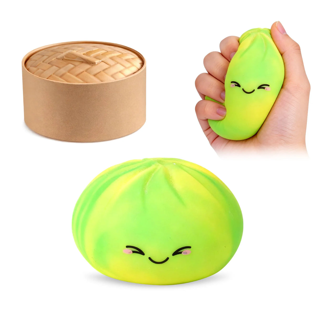 Bun-Shaped Squishy Toy, Cute and Compact, Realistic Bun Shape, Slow Rebound Stress-Relief Healing Toy, Squishy Toy, Surprise Hidden Edition Blind Box Gift