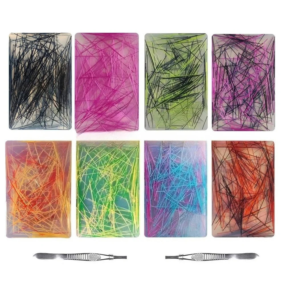 Skin Picking Fidget Toys Silicone Sensory Picky Pad with Tweezer Anxiety Stress Relief Hair Pulling Sensory Toys for Kids Adult