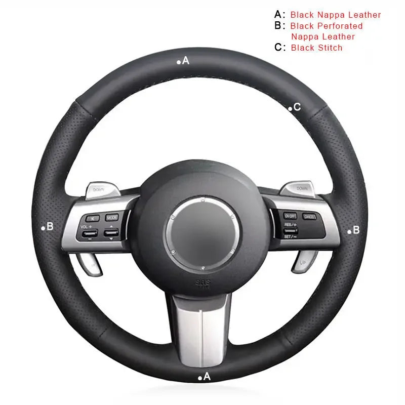 Custom Hand Stitching Steering Wheel Cover for Mazda MX-5 2009-2013 RX-8 2009-2013 CX-7 CX7 2007-2009 Car Steering Wheel Covers