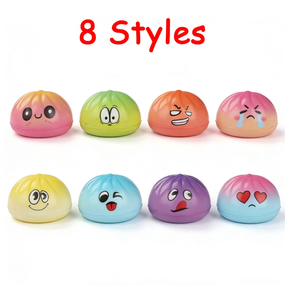 Premium Simulation Dumpling Soft Colorful Stress Relief Toy, Anti-Anxiety Fidget Gift for Adults to Relieve ADHD & Pressure