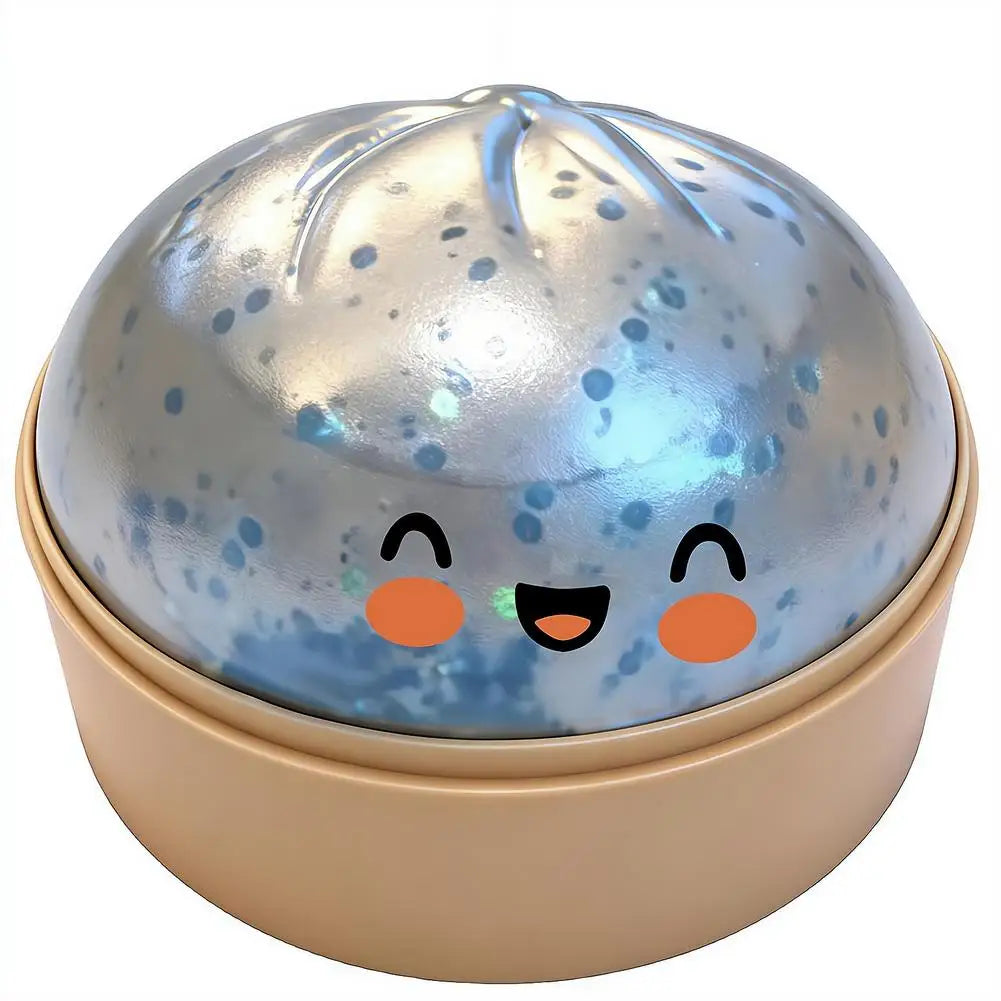 Fun Mini Bao Bun Glitter Dumpling Squishy Toy Mystery Box Free Wrappers with Steamer Stress Relief Toy Crazy Surprise Balls