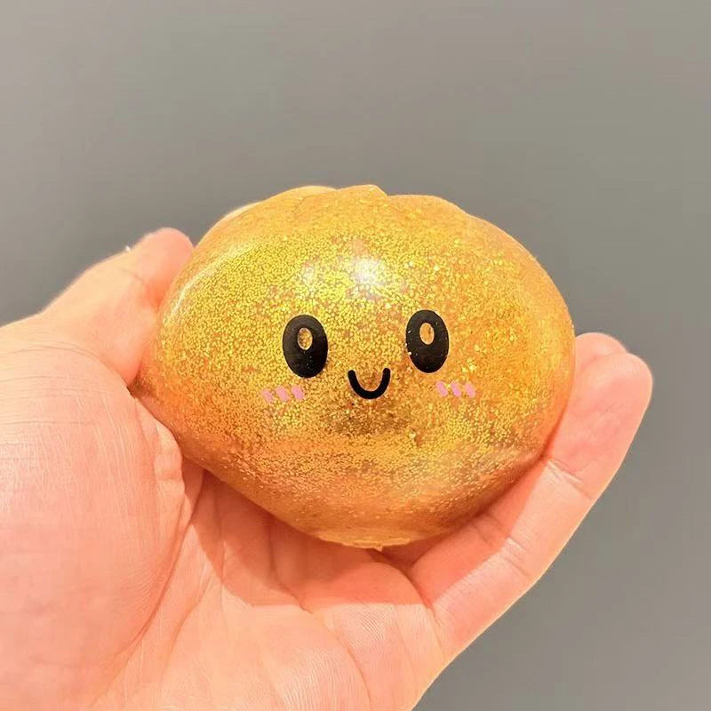 Colorful Simulated Dumpling Squishy Relaxing Relieve Anxiety Antistress Enhance Happiness Rebound Squeeze Reliever Toy