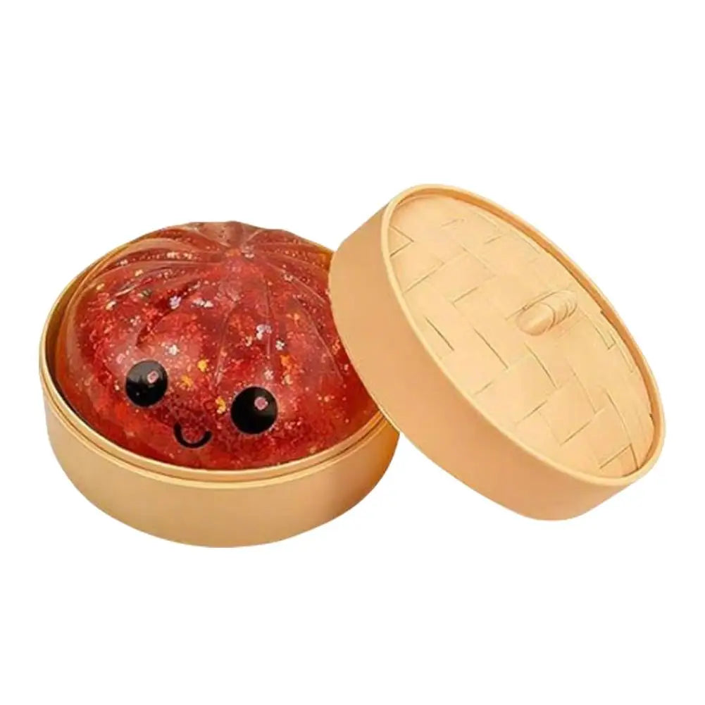 10cm Simulation Flash Dumpling Squishy Toy, Slow Rebound Soft Squeeze Stress Ball, Decompression Fidget Toy for Kids & Adults