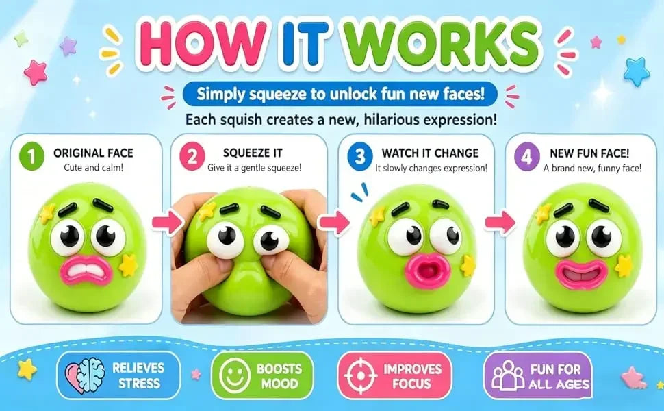 NEW Smushers Squishy Curiosities Dog Face Swap Squishy Toy Soft Moldable Cute Slow Rise Squeeze Toy Relaxing Sensory fun toys