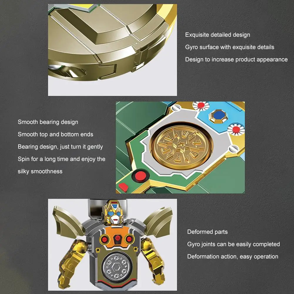 Transforming Dinosaur Robot Tank Fidget Spinner, Creative Cool Change Finger Toy for Kids Adults, Stress Relief Anti-Anxiety