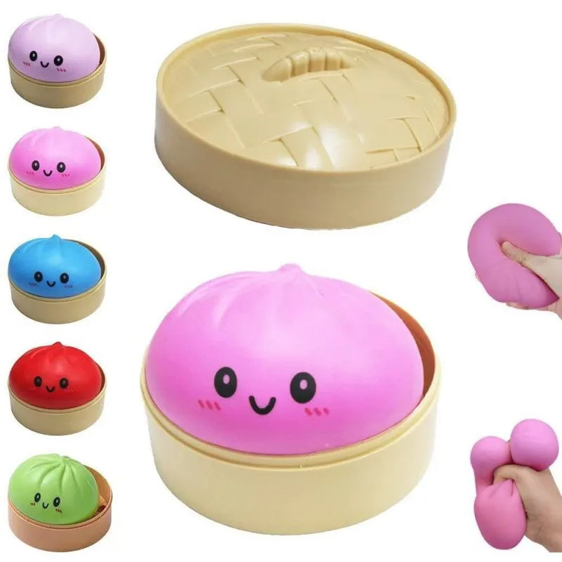 10cm Simulation Flash Dumpling Squishy Toy, Slow Rebound Soft Squeeze Stress Ball, Decompression Fidget Toy for Kids & Adults