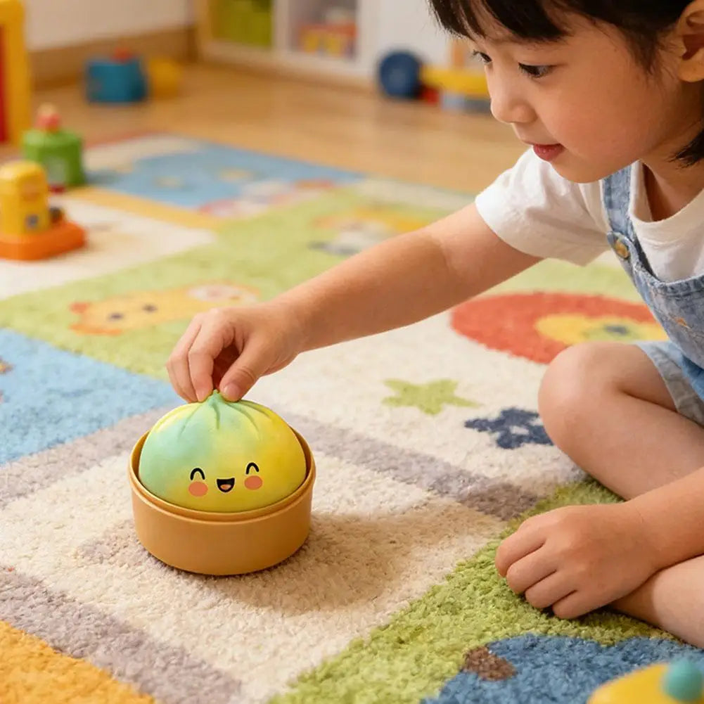 Fun Mini Bao Bun Glitter Dumpling Squishy Toy Mystery Box Free Wrappers with Steamer Stress Relief Toy Crazy Surprise Balls