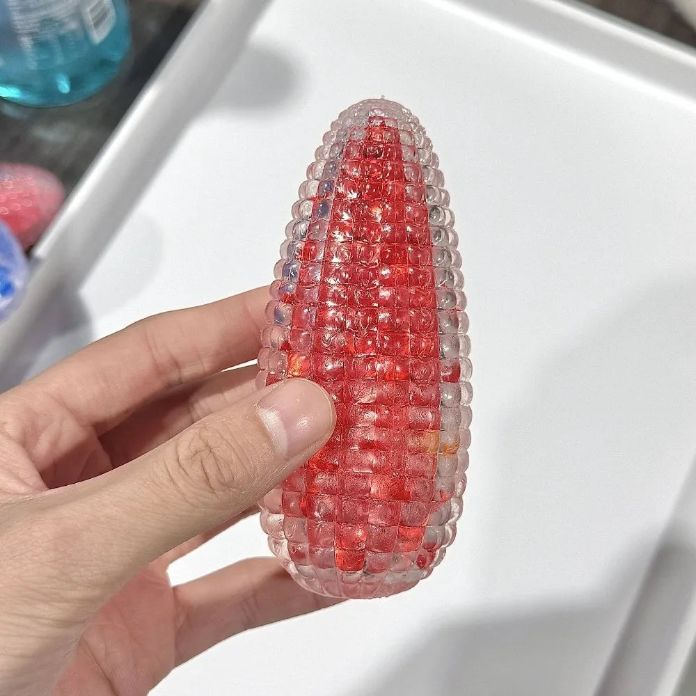 Cute Colorful Slow Rising Pearls Super Soft Crystal Simulation Fidget Toys Pop It Corn-Shaped Pearls Squeeze Toy for Kids Toy