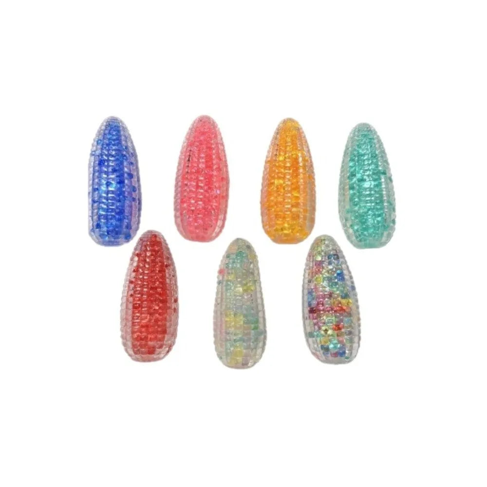 Cute Colorful Slow Rising Pearls Super Soft Crystal Simulation Fidget Toys Pop It Corn-Shaped Pearls Squeeze Toy for Kids Toy