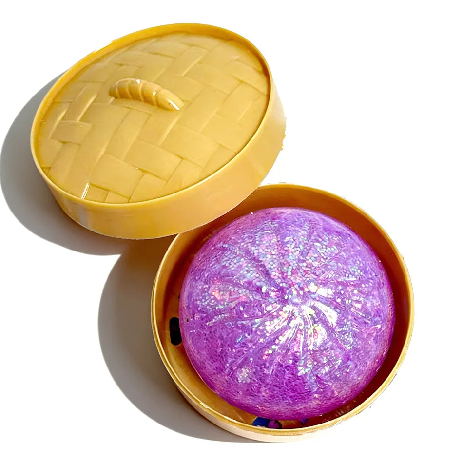 1-12pcs Glitter Dumpling Glitter Dumpling Squishy with Box Dumplings Sensory Squeeze Toy for Stress Relief Toys
