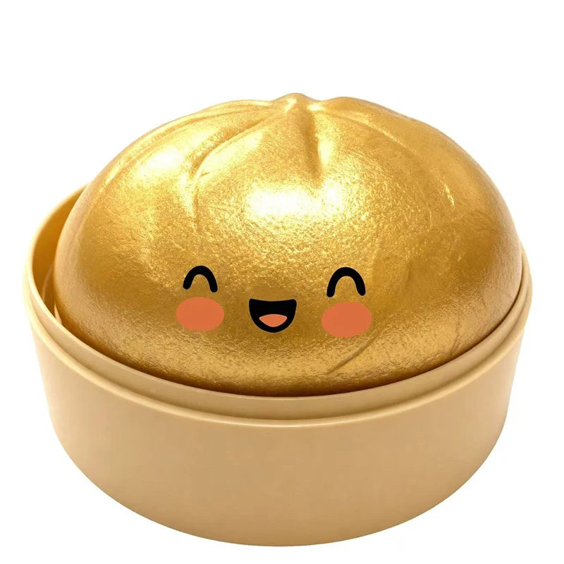 Colorful Simulated Dumpling Squishy Relaxing Relieve Anxiety Antistress Enhance Happiness Rebound Squeeze Reliever Toy