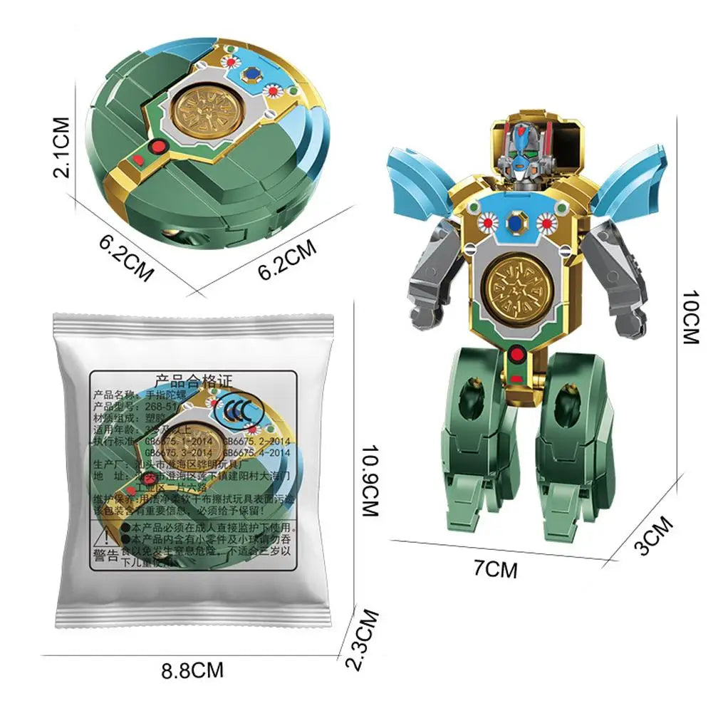 Transforming Dinosaur Robot Tank Fidget Spinner, Creative Cool Change Finger Toy for Kids Adults, Stress Relief Anti-Anxiety